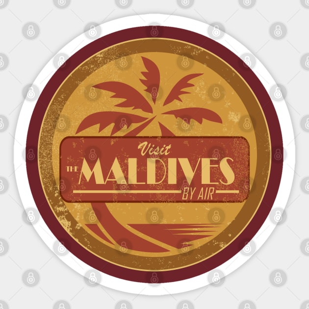 Maldives (distressed) Sticker by TCP
